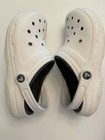 Crocs Classic Lined Clog Unisex Kids Us 6 White Faux Fur Slip-on