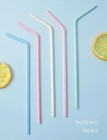 Straw Holder Dispenser 100 Pcs Straws Includ - Clear Glass Drinking M 