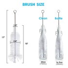 Bottle Brush - Ideal For Cleaning Narrow Neck Swing Top Glass  B-white 1pack