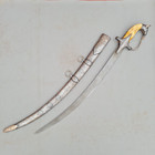 Indo Persian Horse Face Silver Overlaid Sword Saber Tulwar