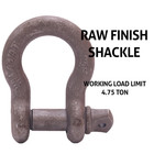 3 4  D Ring Bow Shackle Screw Pin Clevis Rigging Forged - Raw Finish 4 75 Ton