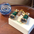 Rolex Green Gold Trim Lacquer Engraved Opera Binoculars Ad Vip Gift