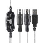 In-out Midi To Usb Interface Converter Cable Music Keyboard Pc Adapter Cord