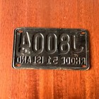 Vintage 1951 Rhode Island Black License Plate J8004 Rare Find