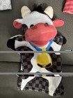 Set Of 4 Melissa   Doug Farm Animals Hand Puppets Cow Pig Cow   Sheep Lamb Plush