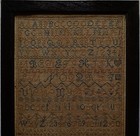 Mid 19th Century Motif   Alphabet Sampler By Susannah Maria Poole Aged 9 - 1857