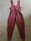 Vintage Hang Ten Red Houndstooth Jumpsuit Women   s Size Large 
