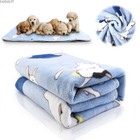 Pet Blanket Cat Dog Puppy Soft Warm Fleece Bed Mat Cushion Small Large Paw Print