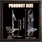20pcs Plastic Locking Shelf Support 0 27 Inch X 0 75 Inch  Transparent