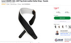 Levy s Amped Leather Series M26pd-blk-wht Guitar Strap