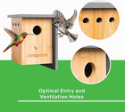 Wooden Bird House Bule Bird House Durable Birdhouses For Outdoor Perfect Brown