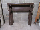   Antique Carved Walnut Fireplace Mantel  53 5 X 49 25   Architectural Salvage
