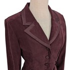 Vintage Tailored Peplum Military Style Jacket 9 10 Burgundy Equestrian Gothic