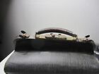Vintage Antique Black Leather Doctors Bag Large Cowhide Medical 1880s-90s