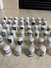 77 Pieces-souvenir Thimbles-vintage Collectibles-destinations-ceramic-metal-wood