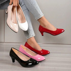 Women s Nude Low Heel Pumps Office Work Wedding Party Dress Shoes Fashion
