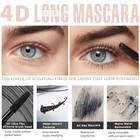 2-pc 4d Silk Fiber Lash Mascara  Lengthening And Thick  Long Lasting  Waterproof