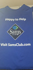 Sam s Club Associate Employee Vest Uniform Happy To Help Blue Zip Small