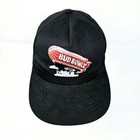Vintage Bud Bowl V Snapback Black Hat Budweiser Official 90s Made In Usa Promo