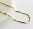 10k Real Gold Rope Anklet Bracelet  2mm Diamond Cut Rope Anklet 9 Inches- Dh016