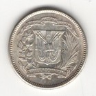 High Grade 1956 Dominican Republic Silver 10 Centavos