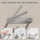 Toilet Paper Holder  Adhesive Or Screw Wall Mount Pivoting Tissue Roll Holder