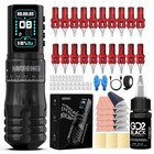 Wireless Tattoo Gun Kit With 2300mah Battery  Adjustable Rotary Machine   Ink -