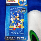 Sonic The Hedgehog Beach Towel Nwt 28  X 58  Soft Cotton Sonic Bath Towel New
