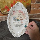 Antique Truax   Son Advertising Funeral Director Floral Plate Gosport  Indiana