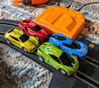 Electric Slot Car Road Racing Set 18 Ft Track 4 Cars 1 64 Scale Age 6 To 12
