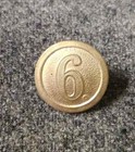 Wwi German 6th Kompanie Buttons 1910 In Brass  Unpainted Buttons By The Pair