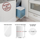 40 Count 13 Gallon Kitchen Trash Bags Clear 50l Garbage Bin Liners Home Office