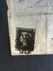 Qv Gb Sg 1 1d Penny Black Cover Oc Plate 7 Bishopsgate Black Maltese Cross Mx