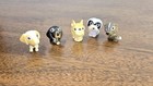 5 Snubbies Collection Dog Puppy Figurines Tiny Miniature Dachshund Yorkie Beagle