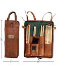 Drum Stick Bag Leather Drumstick Case Percussion Drummer Gift Shoulder Strap New