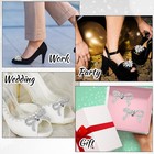 4 Pcs Rhinestone Shoe Clips For Women Dress Shoes  Fashion Crystal Heel Clip Dec