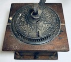 Vintage Arcade Manufacturing Company Imperial Wooden Coffee Grinder Crack In Top