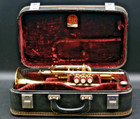 Cornet Conn Director With Case Trumpet Stars Usa Sounds Good Mcm Vintage