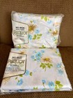 Vintage Pequot Floral Mountain Mist Double Full Fitted   Flat Sheet Set 