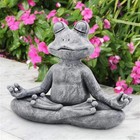 Zen Garden Meditating Yoga Frog Statue