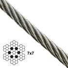 Kingchain Aircraft Cable 1 8x250 Ft Wire Rope Reeled Galvanized Steel Metallic