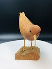 Vintage Carved And Hand Painted Wood Snipe Bird Signed By L  Balbach