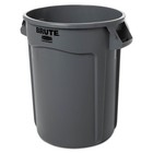 Rubbermaid Commercial 263200gy Vented Round Brute 32 Gal Gray Container  Plastic