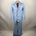 Vtg 60s 70s Leisure Suit Mens 40 Jacket Coat 31 33 Pants Bell Bottom Disco Mod