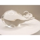 Vintage Handblown Glass Mouse Figurine Crystal Clear Art Glass Paperweight 