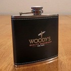 Woody s For Men Promotional Flask Adult Beverage Container With Chrome Screw Top