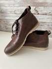 Madden Ankle Boots Mens 9 Brown Leather Lace Up Shoes Chukka Rubber  Euc