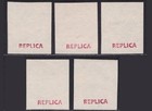 Spain 1852 Queen Isabella Edifil 12-16 Set Mnh Reproduction Stamp Sv