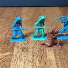 Marx Vintage Red Yellow Blue Green Indians Playset Figures Fort Apache Lot 12