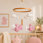 Dragon Baby Mobile For Crib  Fantasy Baby Girl Nursery Decor 